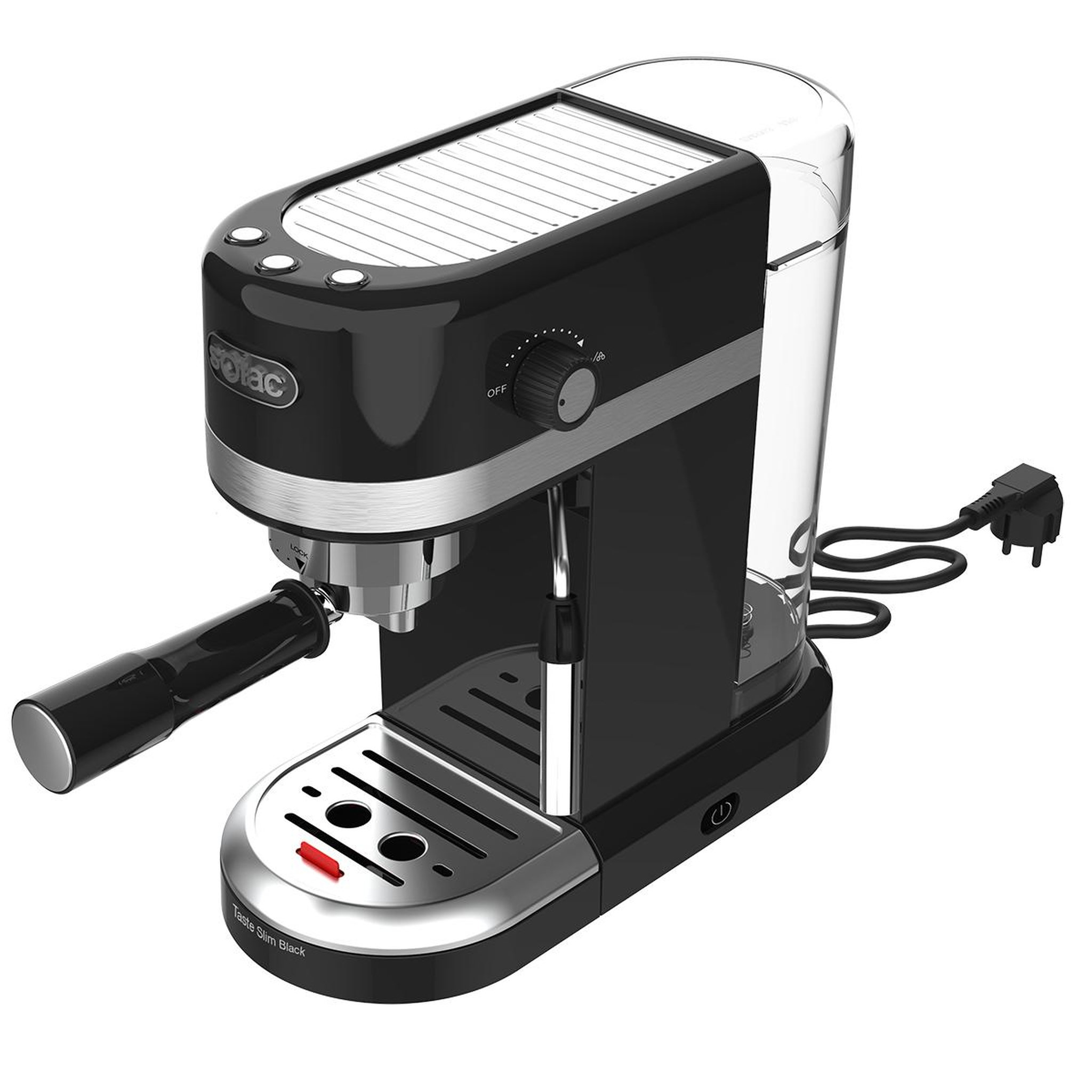 Voir la diapositive 2 : SOLAC Machine à expresso 20bars noir - ce4510