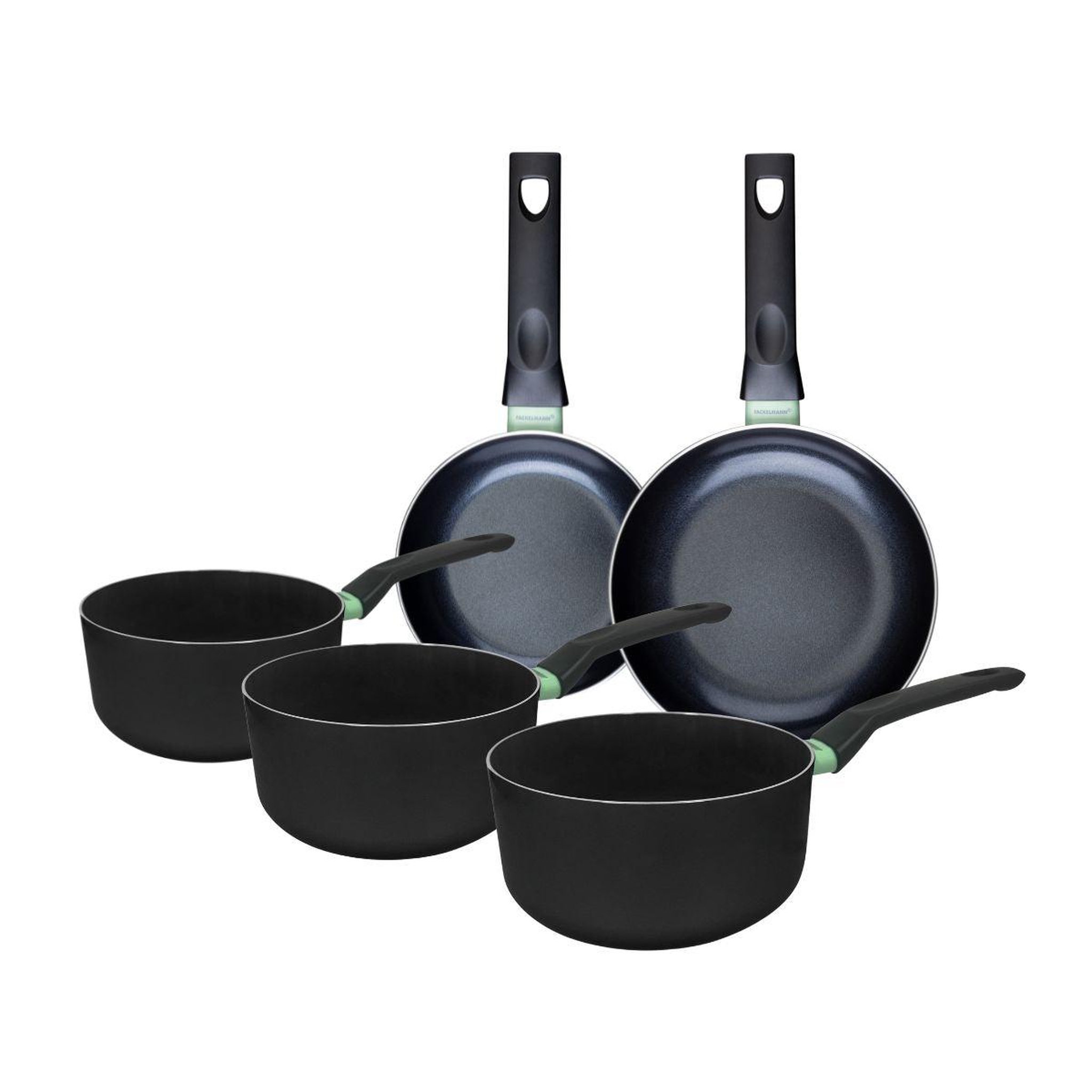 Fackelmann Ensemble de 2 poêles de 16 et 20 cm et 3 casseroles 16, 18 et 20 cm fackelmann brandao