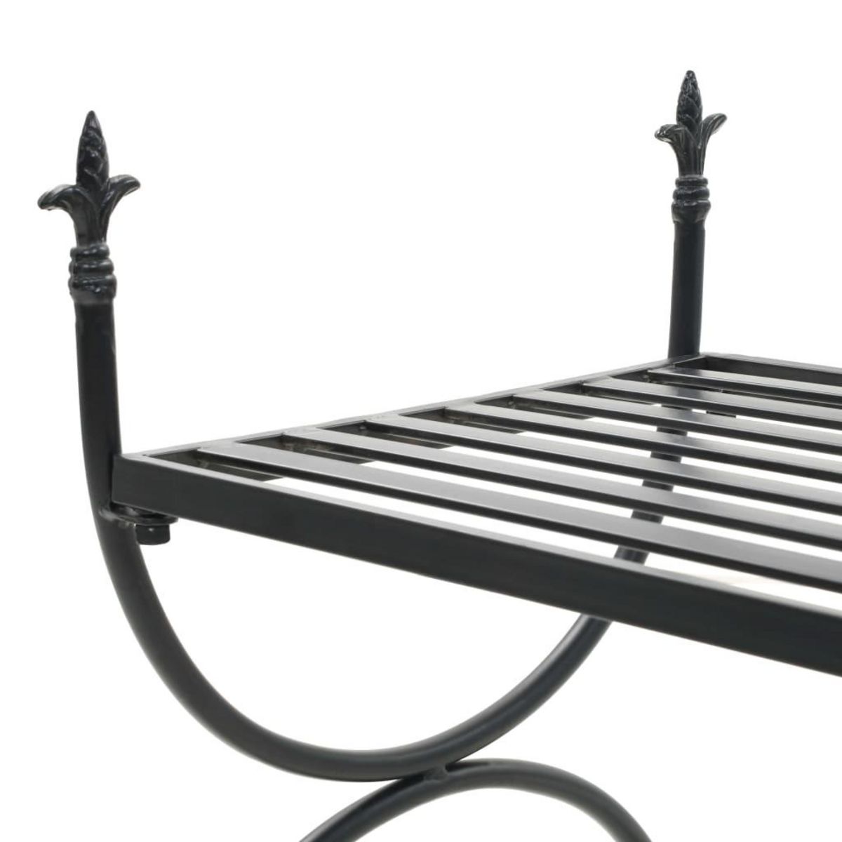 VIDAXL Banc Style vintage Metal 83 x 42 x 55 cm Noir
