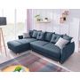 Voir la diapositive 2 : BEST MOBILIER Lena - canapé d'angle réversible convertible - 4 places - style scandinave