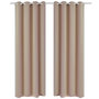 Voir la diapositive 1 : VIDAXL 2 pcs Rideau Blackout Occultant Creme avec Œillets en metal 135x245cm