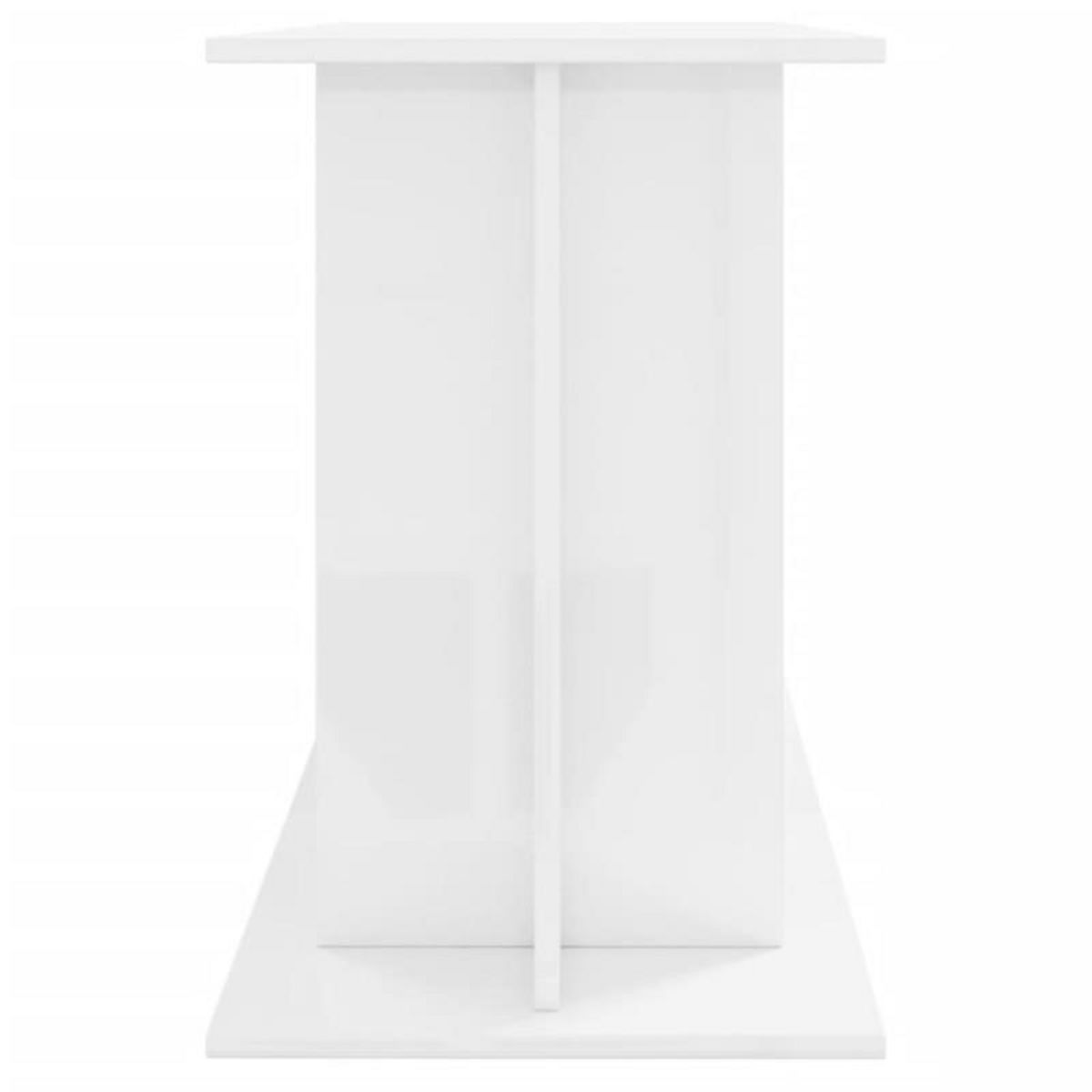 VIDAXL Support d aquarium blanc brillant 120x40x60cm bois d ingénierie