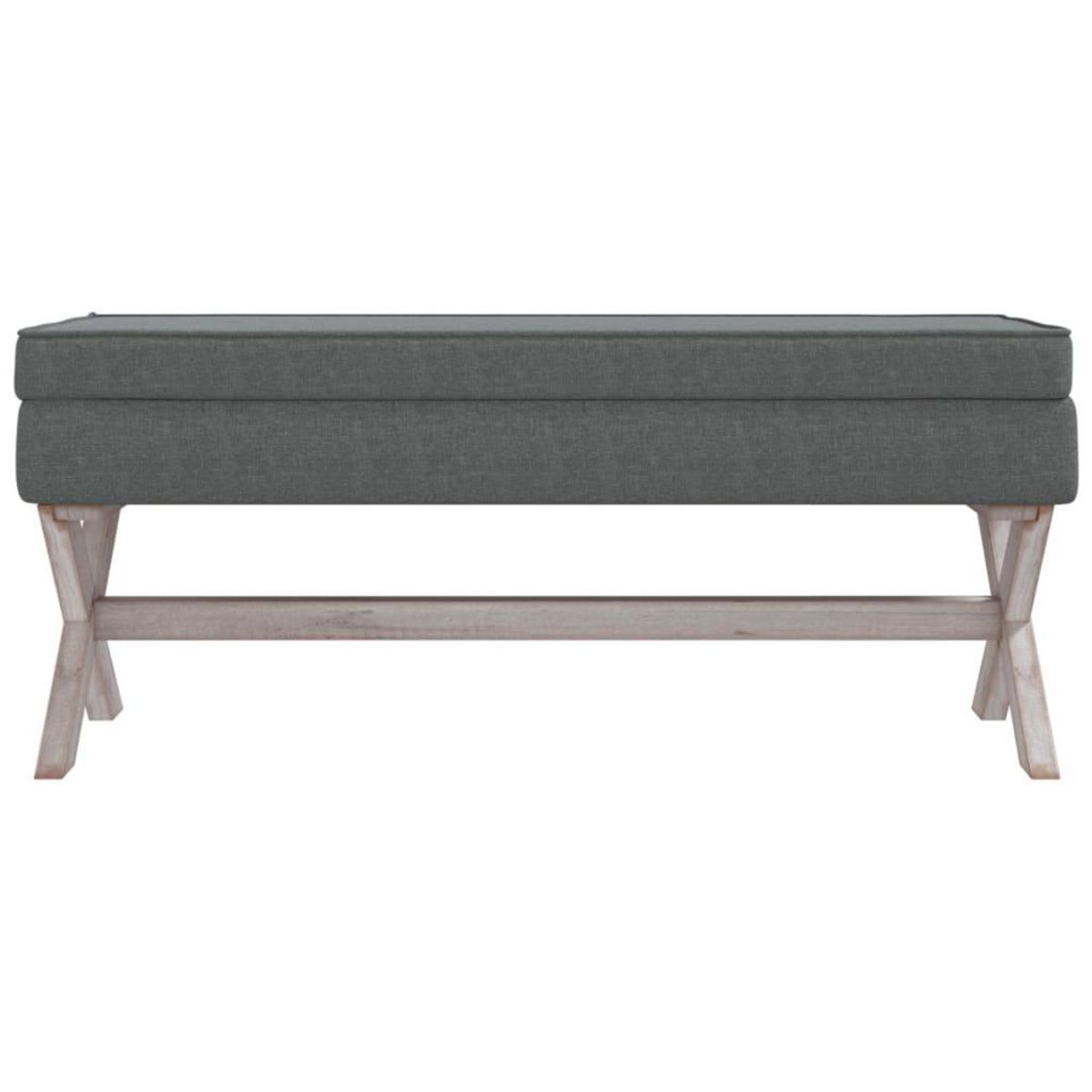 VIDAXL Tabouret de rangement Gris fonce 110x45x49 cm Tissu