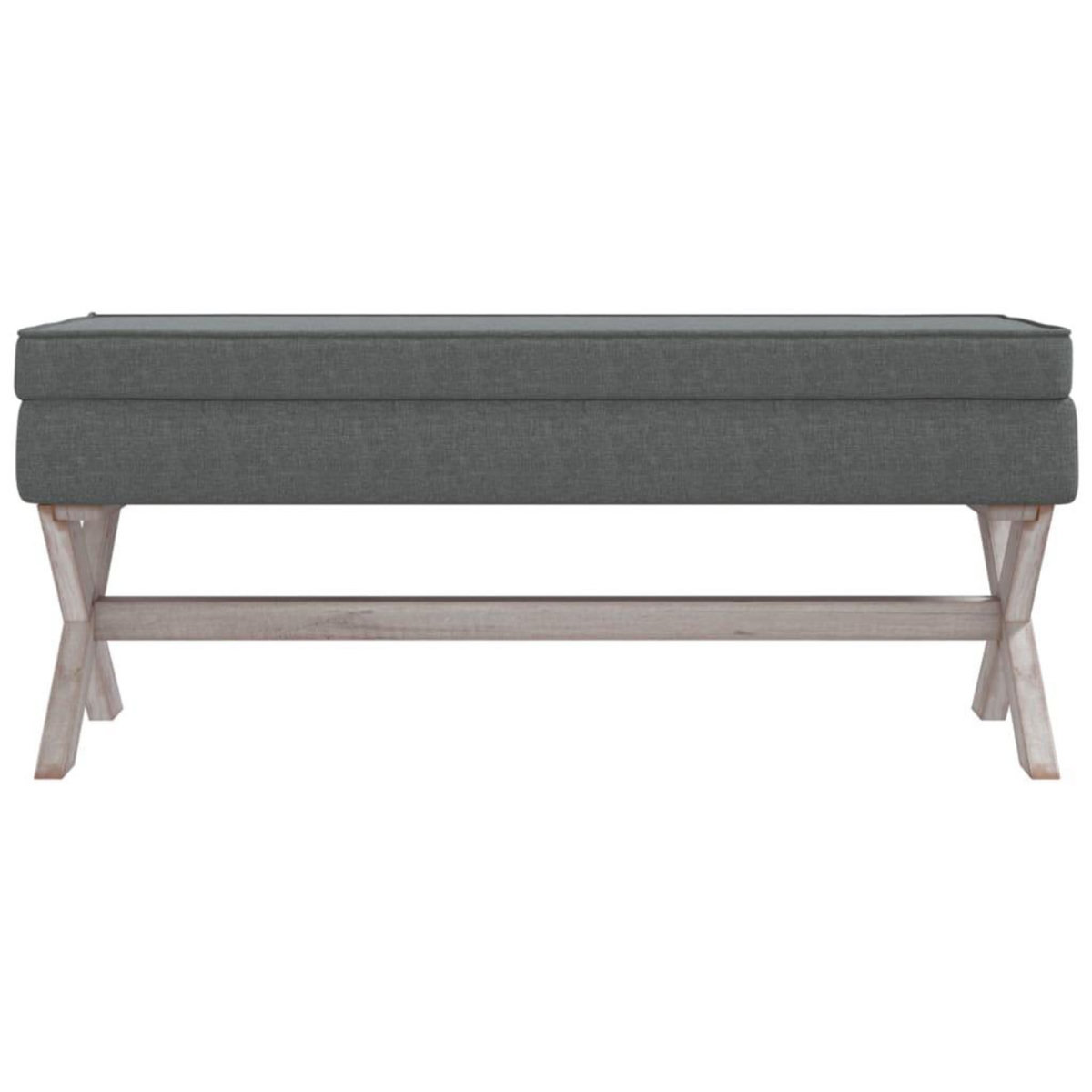VIDAXL Tabouret de rangement Gris fonce 110x45x49 cm Tissu