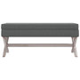 Voir la diapositive 3 : VIDAXL Tabouret de rangement Gris fonce 110x45x49 cm Tissu