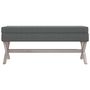 Voir la diapositive 3 : VIDAXL Tabouret de rangement Gris fonce 110x45x49 cm Tissu