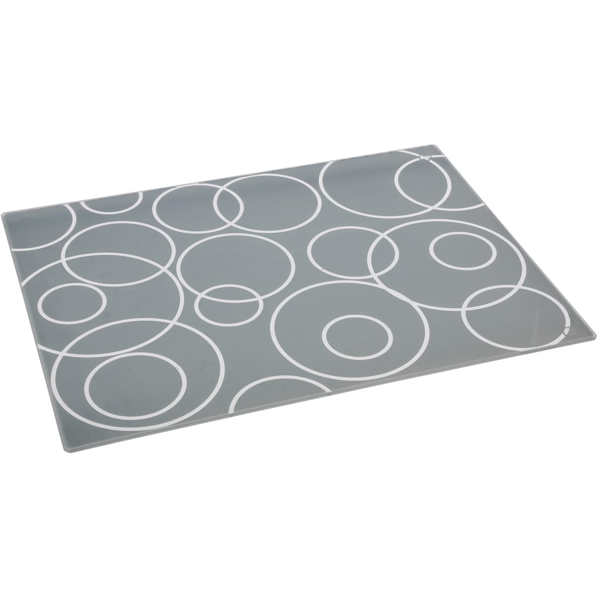 SECRET DE GOURMET Planche à découper en verre Gris 30 x 40 cm