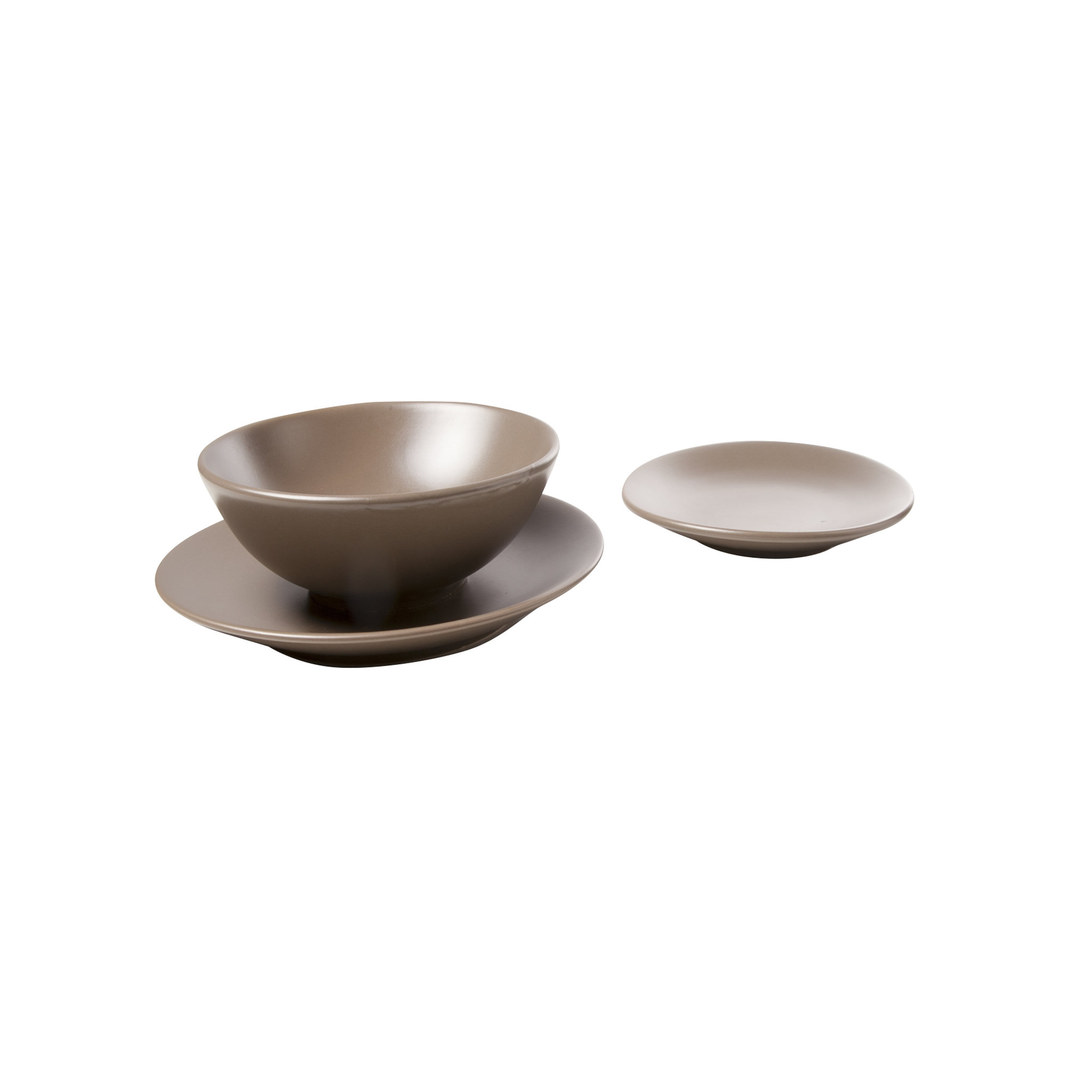Voir la diapositive 2 : Cosy&Trendy Service d'assiettes 18 pièces FAIENCE Taupe