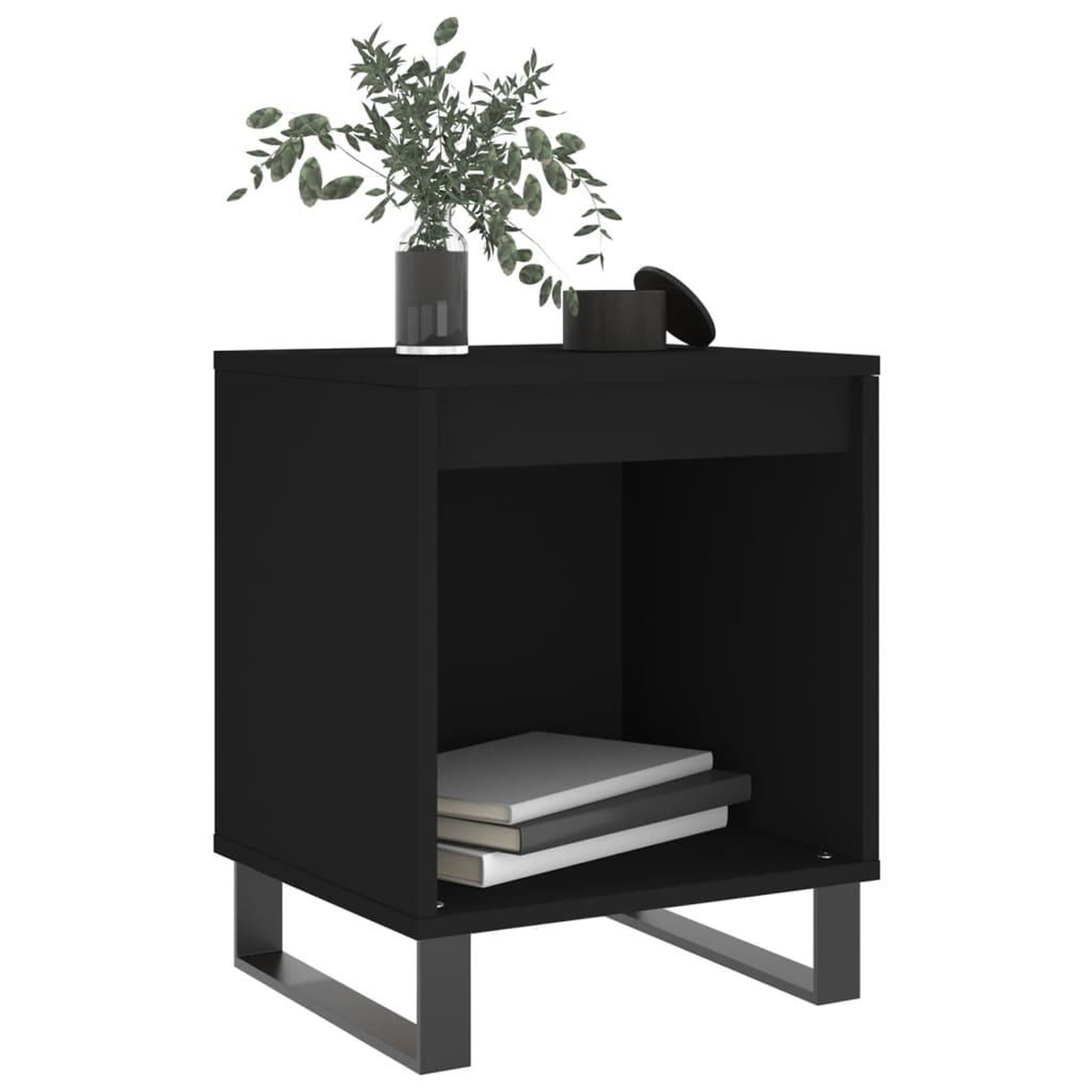 Voir la diapositive 3 : VIDAXL Tables de chevet 2 pcs noir 40x35x50 cm bois d'ingenierie