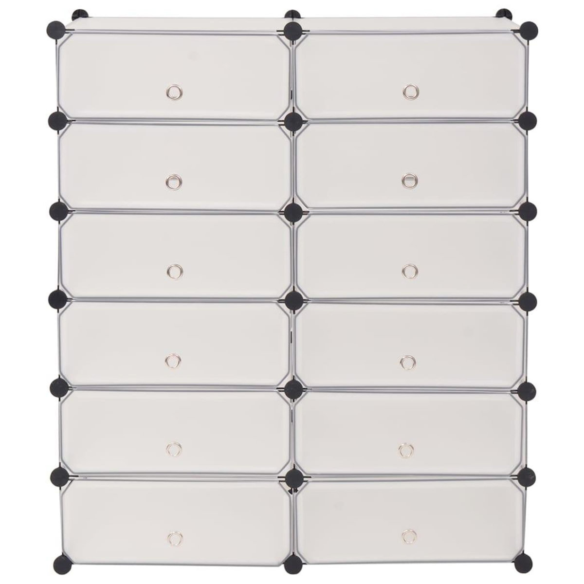 VIDAXL Armoire a chaussures avec 12 compartiments Blanc