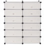 Voir la diapositive 4 : VIDAXL Armoire a chaussures avec 12 compartiments Blanc