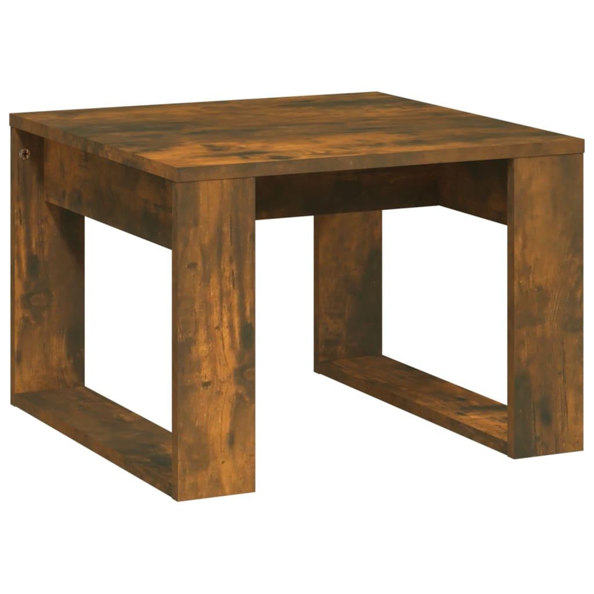 Voir la diapositive 2 : VIDAXL Table d'appoint Chene fume 50x50x35 cm Bois d'ingenierie