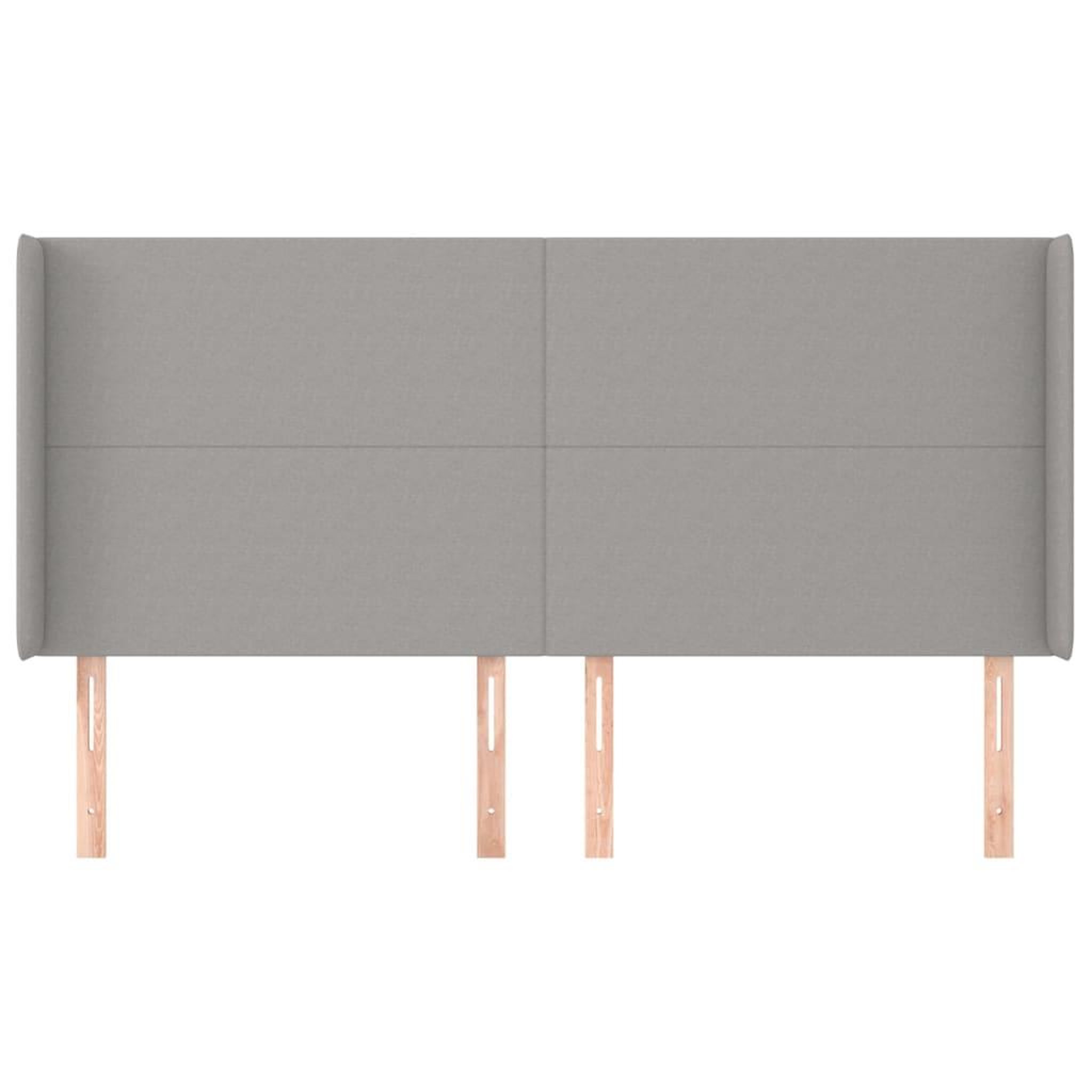 Voir la diapositive 3 : VIDAXL Tete de lit avec oreilles Gris clair 203x16x118/128 cm Tissu