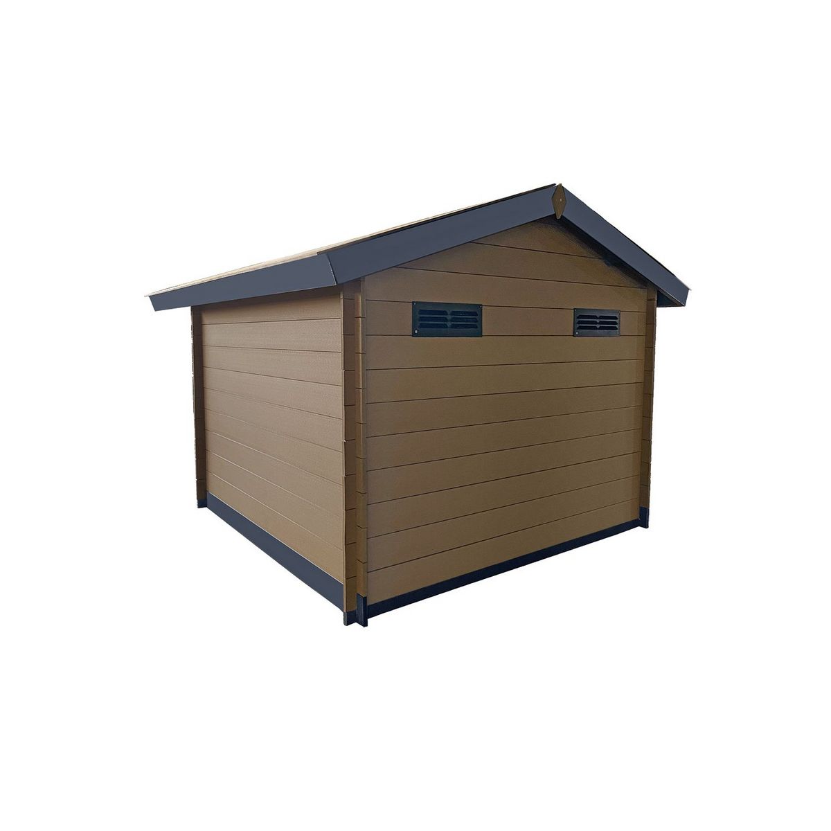 Woodlife garden Abri de jardin composite 28mm - 9m² - marron 