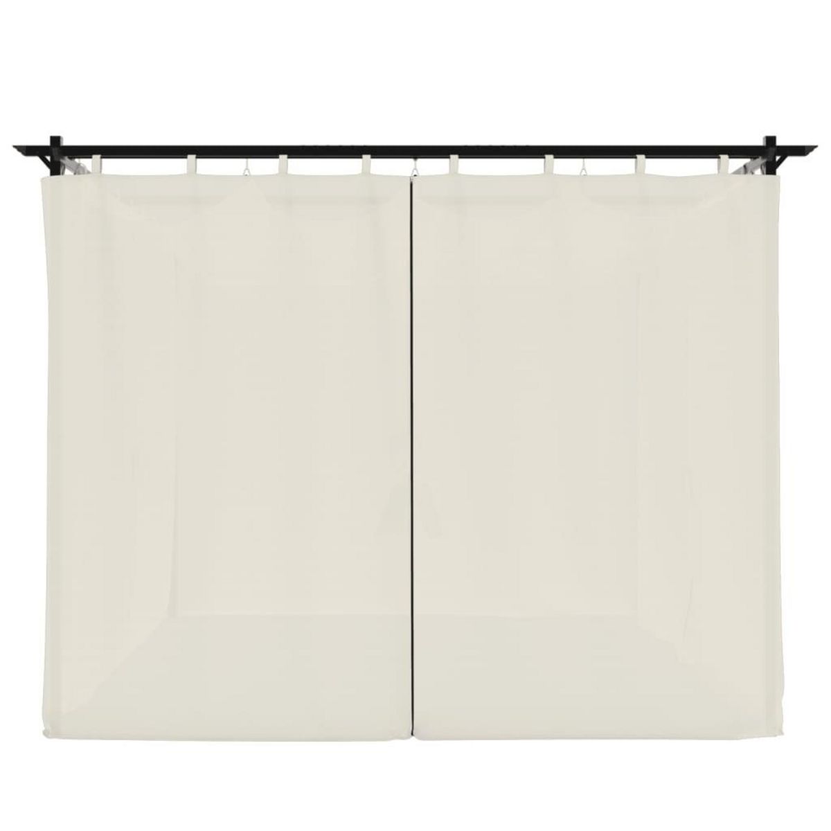VIDAXL Tonnelle avec rideaux creme 3x3 m acier