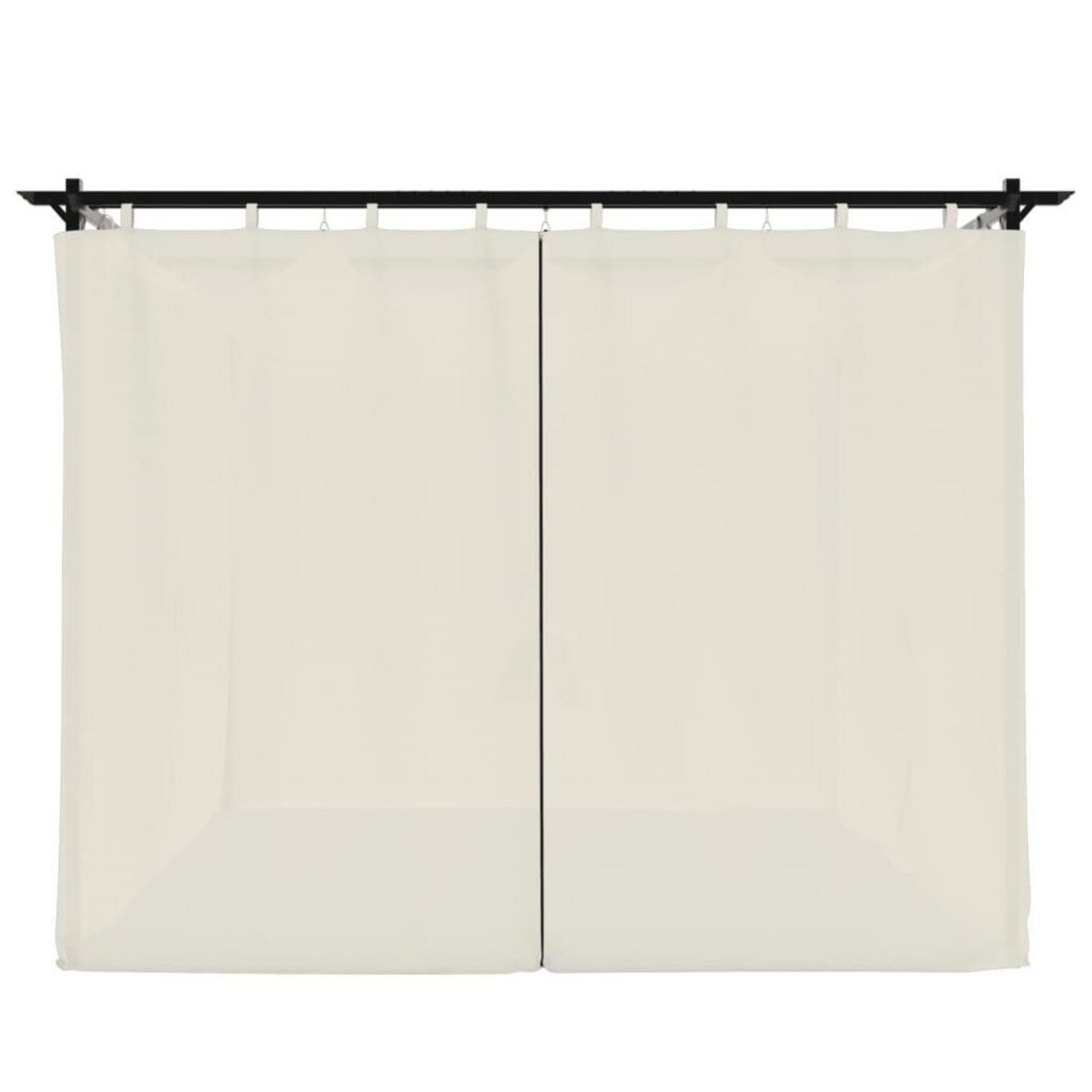 VIDAXL Tonnelle avec rideaux creme 3x3 m acier