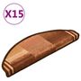 Voir la diapositive 2 : VIDAXL Tapis d'escalier autocollants 15 pcs Marron 65x21x4 cm