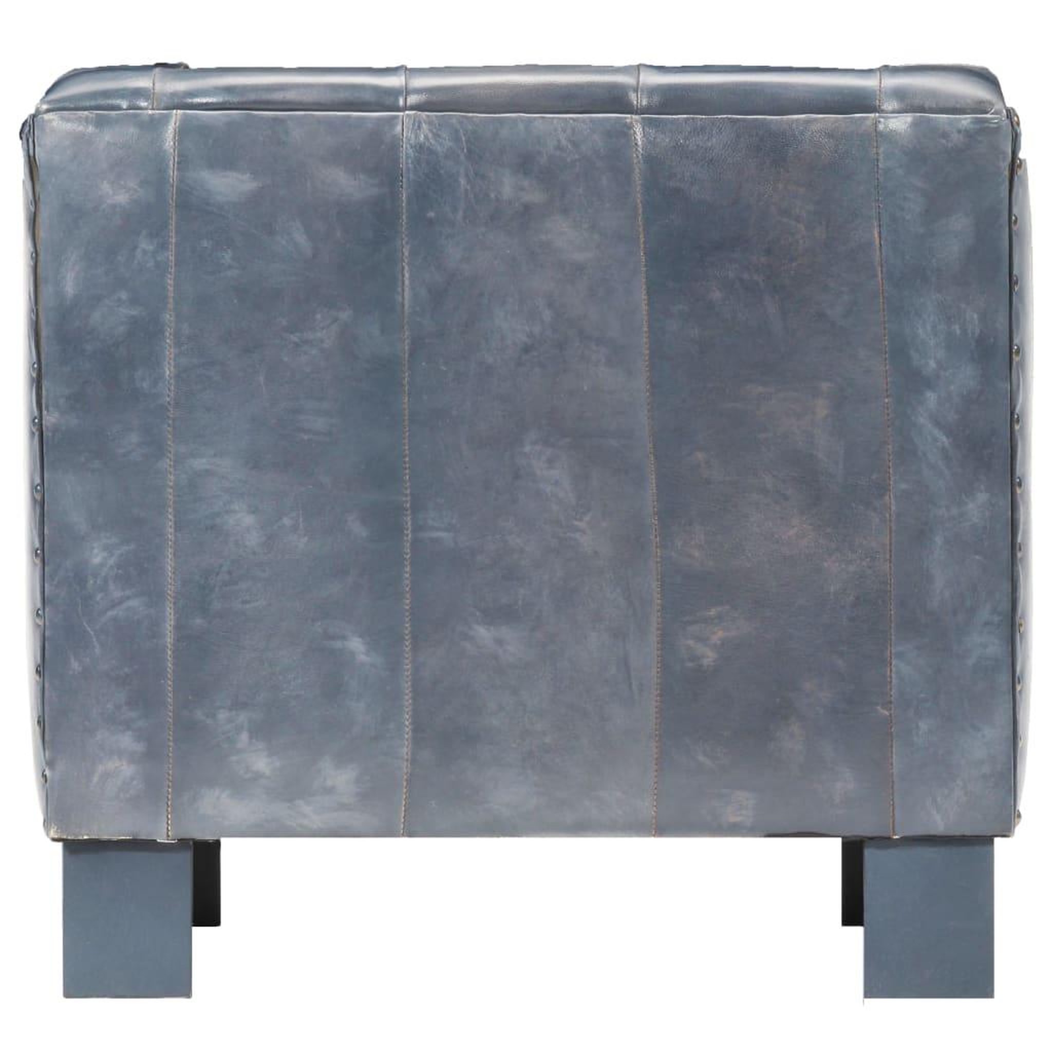 Voir la diapositive 3 : VIDAXL Chaise cabriolet Gris cuir veritable