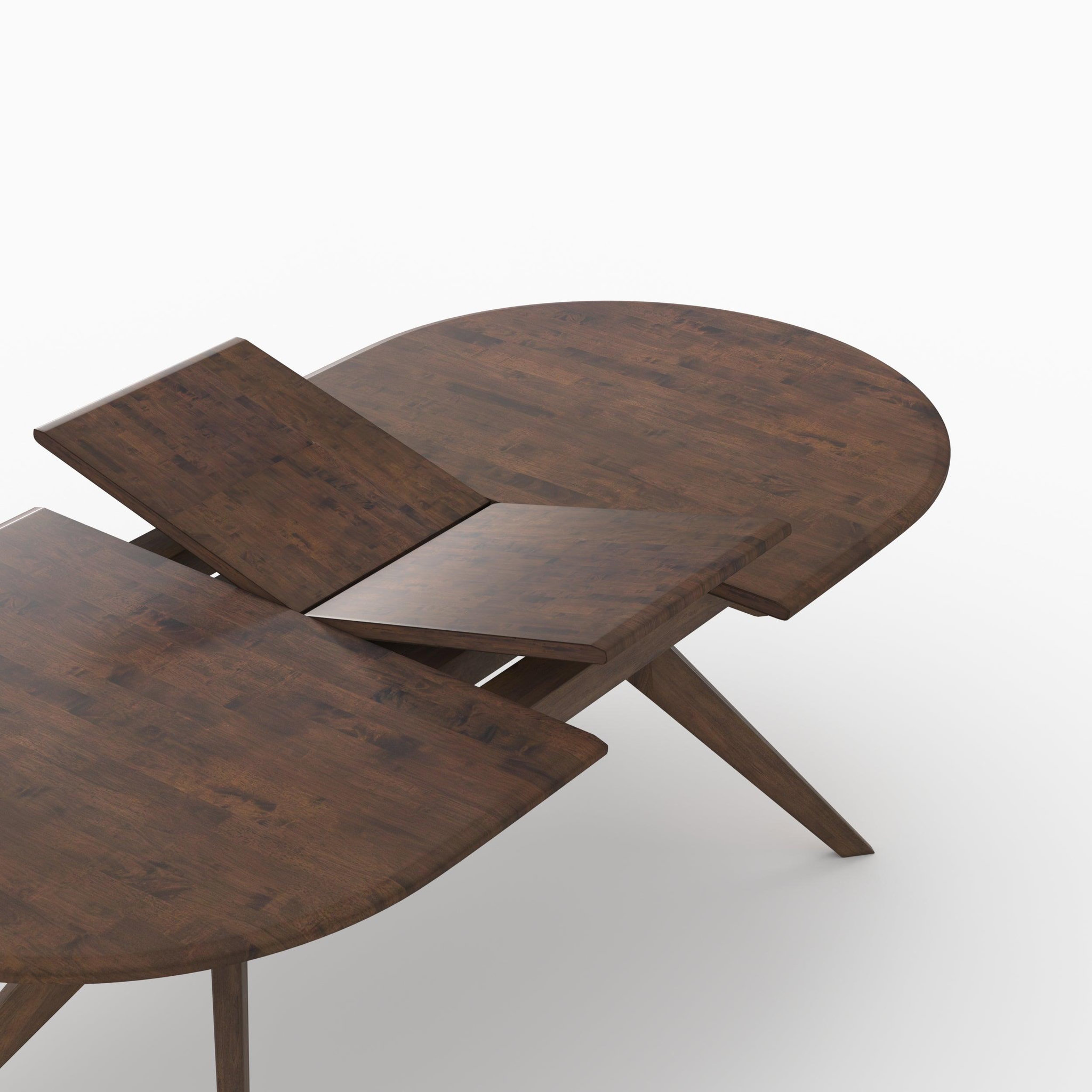Voir la diapositive 6 : MAISON PAVANE Table extensible en bois d'hévéa massif foncé 6 à 10 personnes-oli