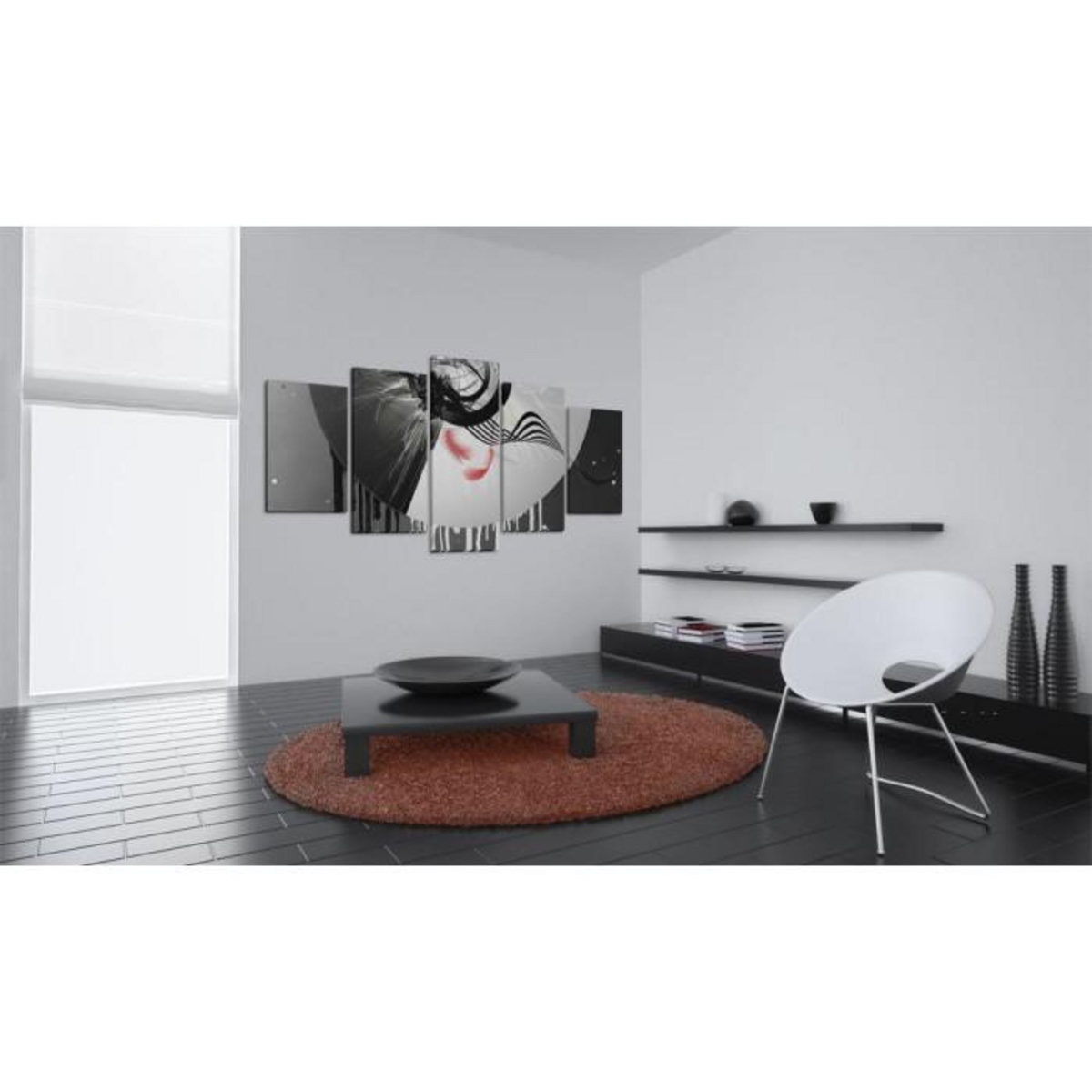 Paris Prix Tableau Imprimé  Métal avec l'accent du Rouge