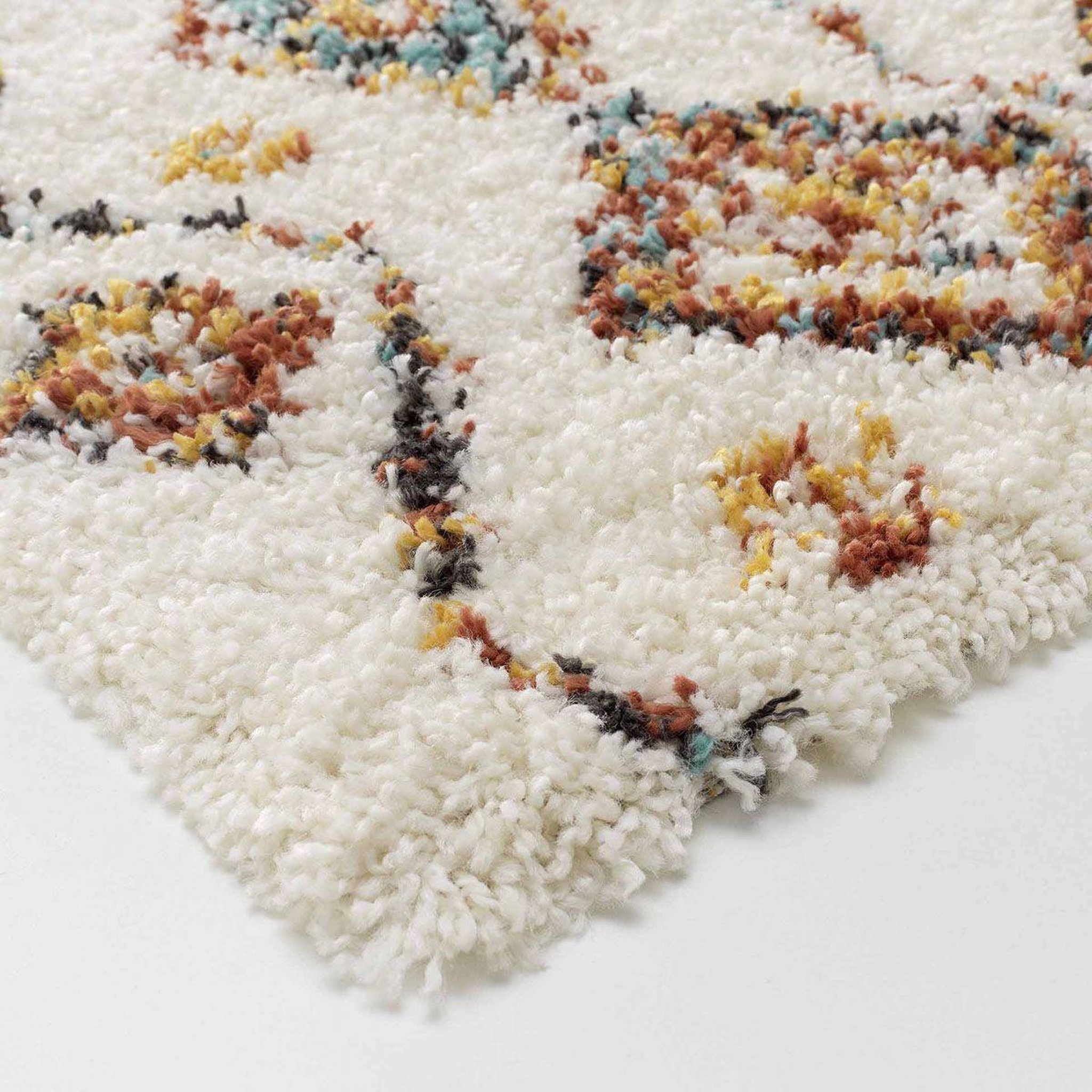 Voir la diapositive 2 : Douceur d'Intérieur Tapis déco shaggy  vasco  60x110cm multicolore