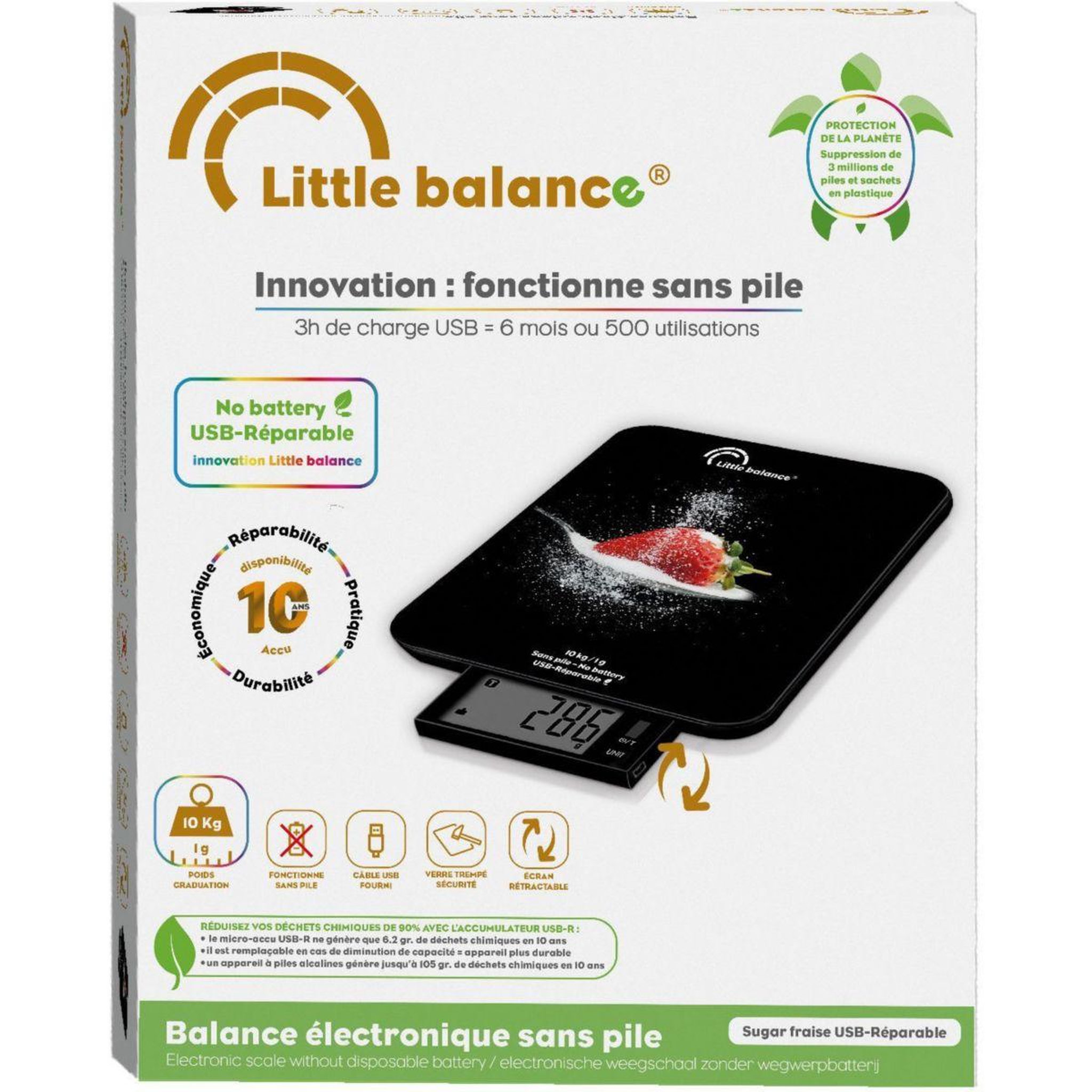 Voir la diapositive 3 : LITTLE BALANCE Balance de cuisine Sugar Fraise