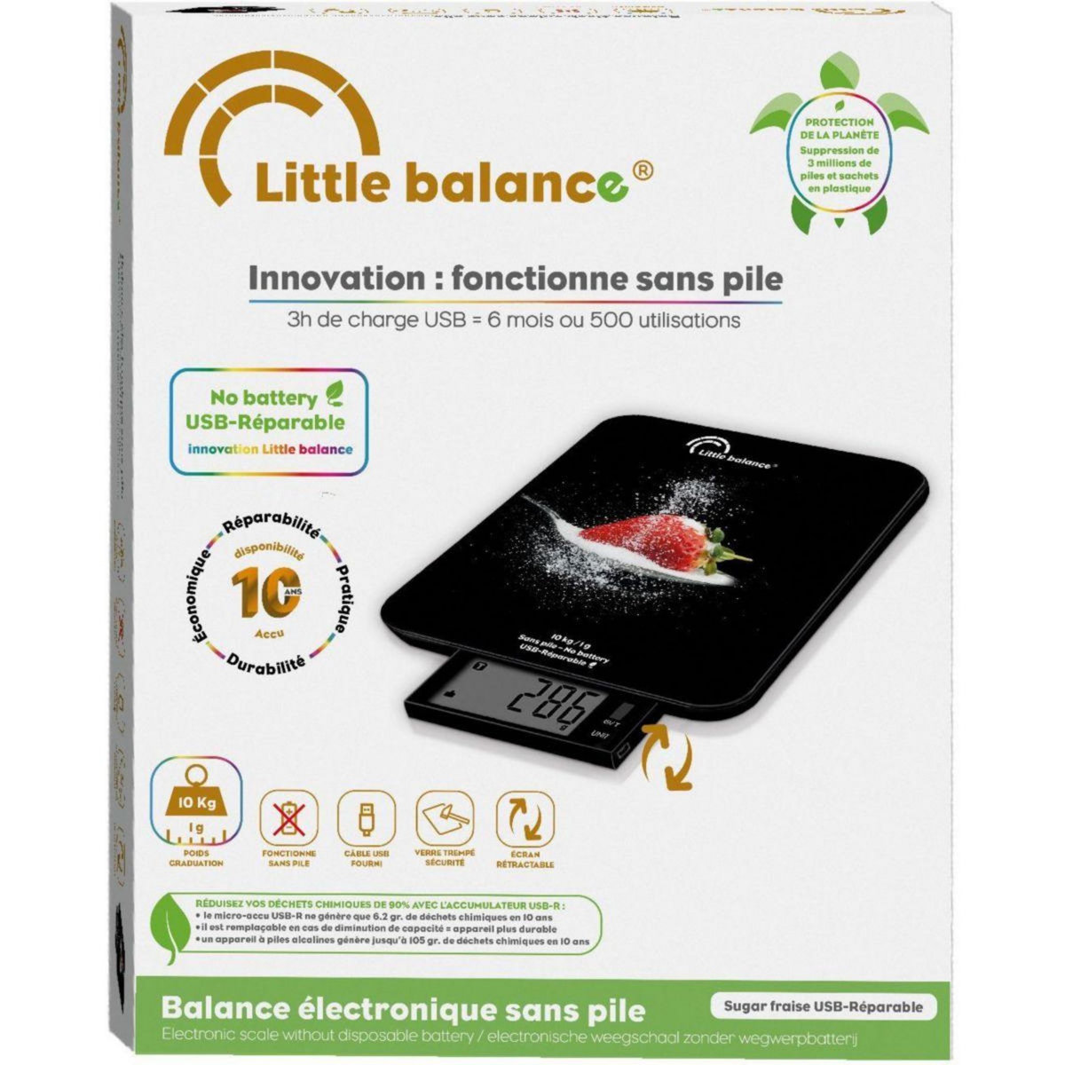 LITTLE BALANCE Balance de cuisine Sugar Fraise