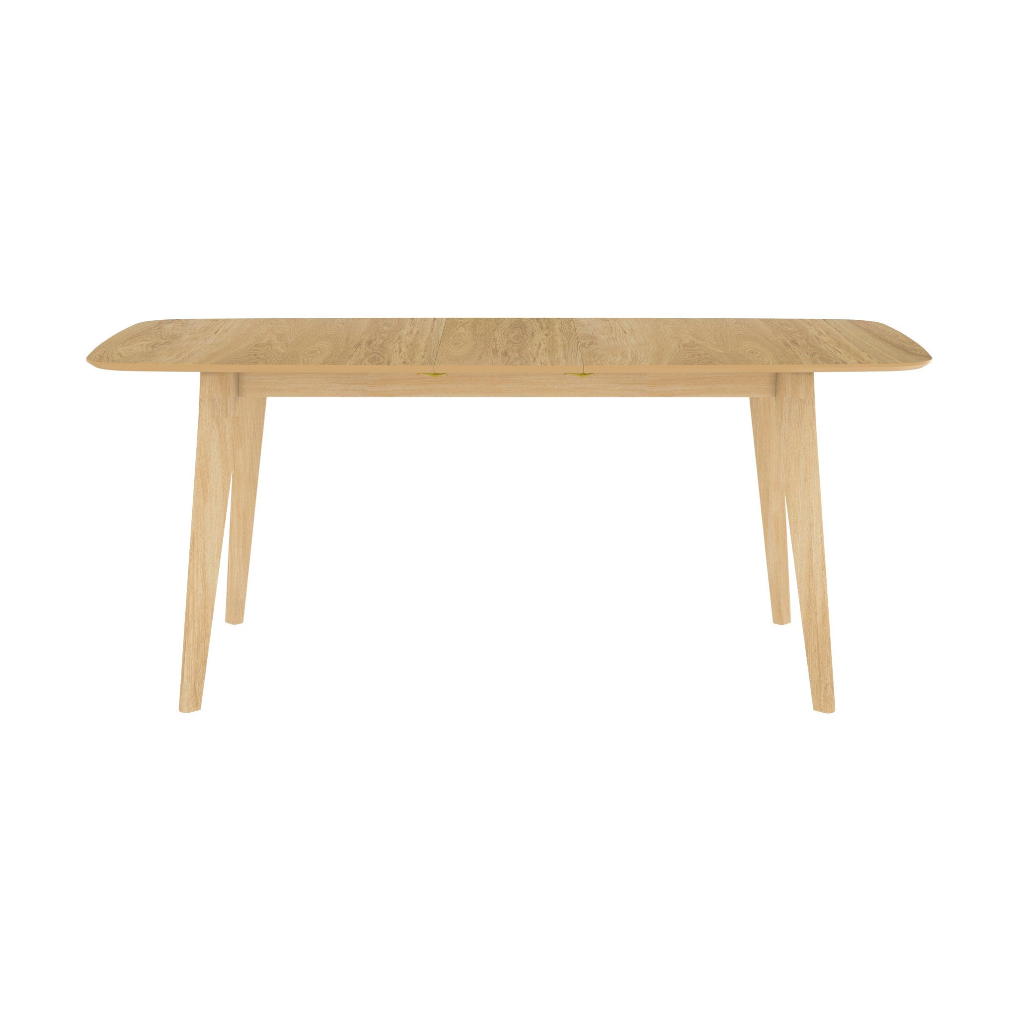 Voir la diapositive 3 : MAISON PAVANE Table rectangulaire 4/6 personnes extensible en bois clair 150/180 cm-oman