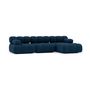 Voir la diapositive 2 : LISA DESIGN Ruby - canapé modulable d'angle droit 4 places en velours texturé