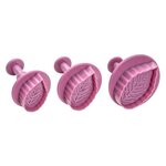 ZENKER Lot de 3 emporte-pièces poussoir motif feuille Zenker Sweet Sensation