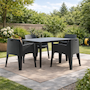 Voir la diapositive 3 : CONCEPT USINE Table 6 personne gris anthracite et 4 fauteuils MASTER