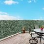 Voir la diapositive 2 : OUTSUNNY Haie artificielle brise-vue décoration rouleau 3L x 1,5H m feuillage réaliste anti-UV vert foncé