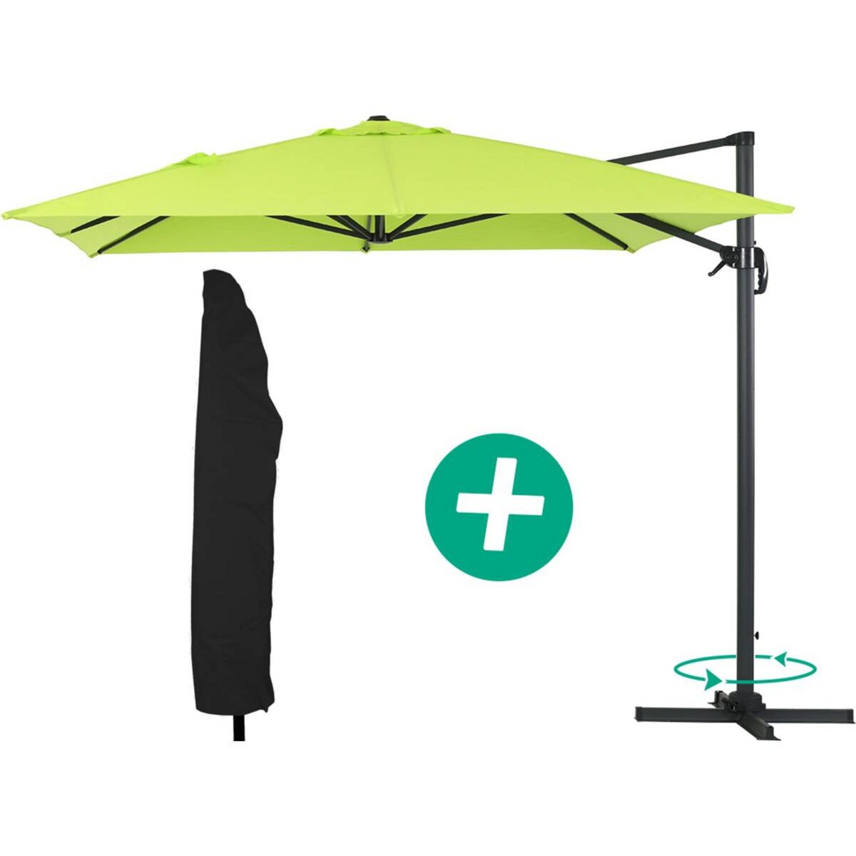 Housse parasol déporté 3x3 - 4x3, protection parasol déporté
