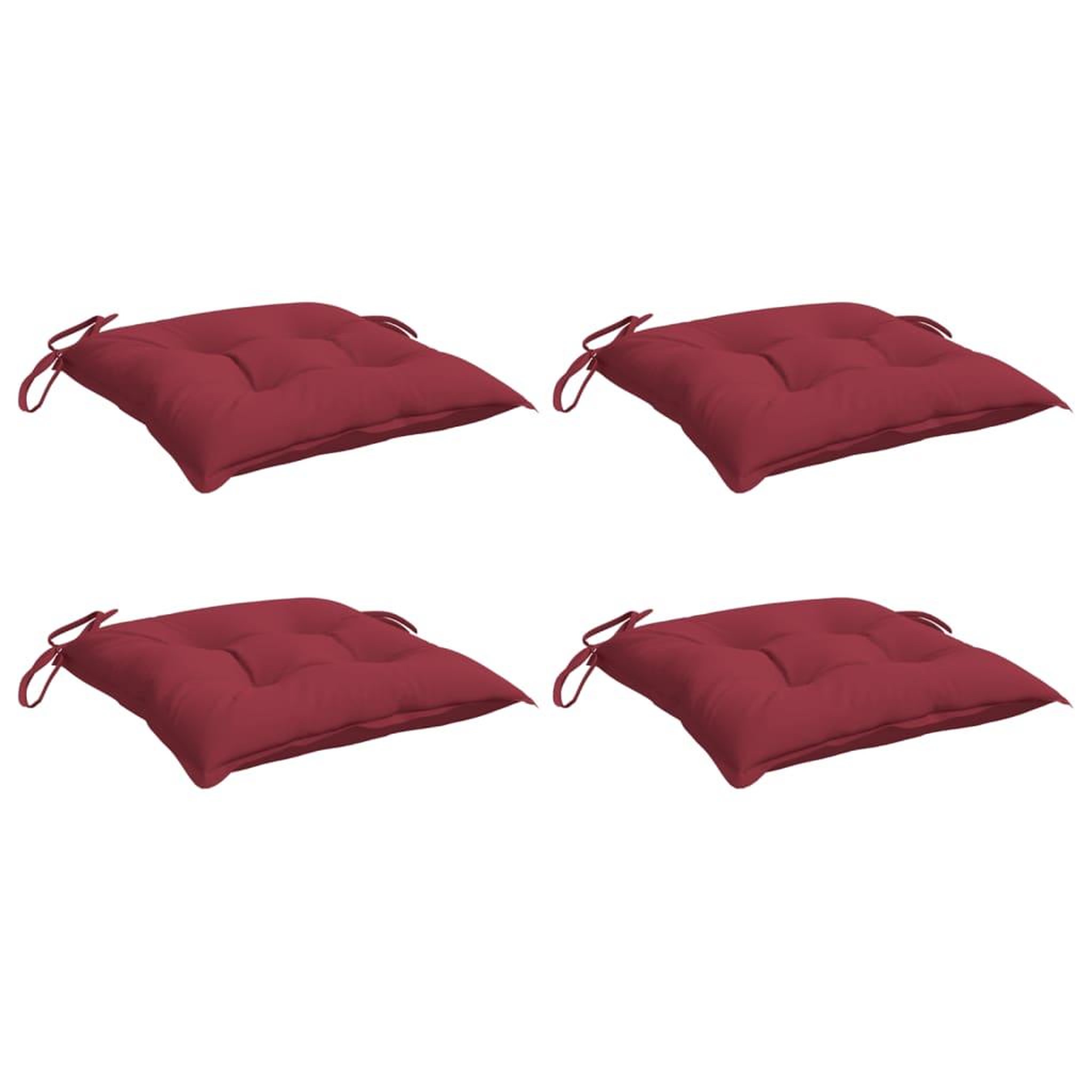 Voir la diapositive 3 : VIDAXL Coussins de palette lot de 4 rouge bordeaux 50x50x7 cm