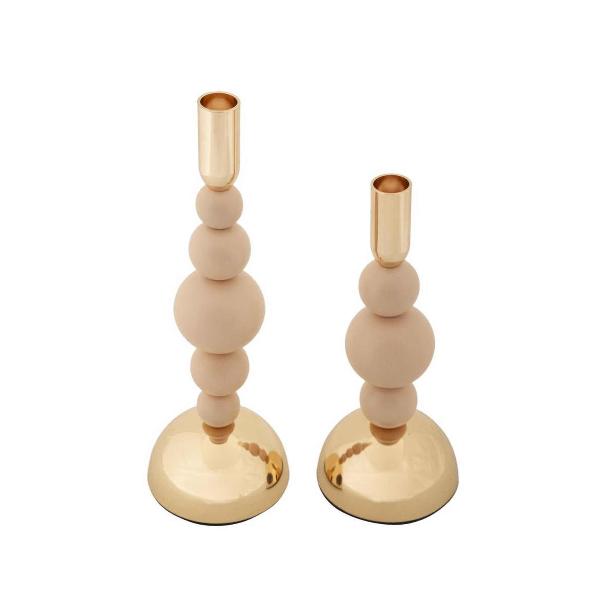 Voir la diapositive 2 : Paris Prix Lot de 2 chandeliers  bolly  29cm rose & or