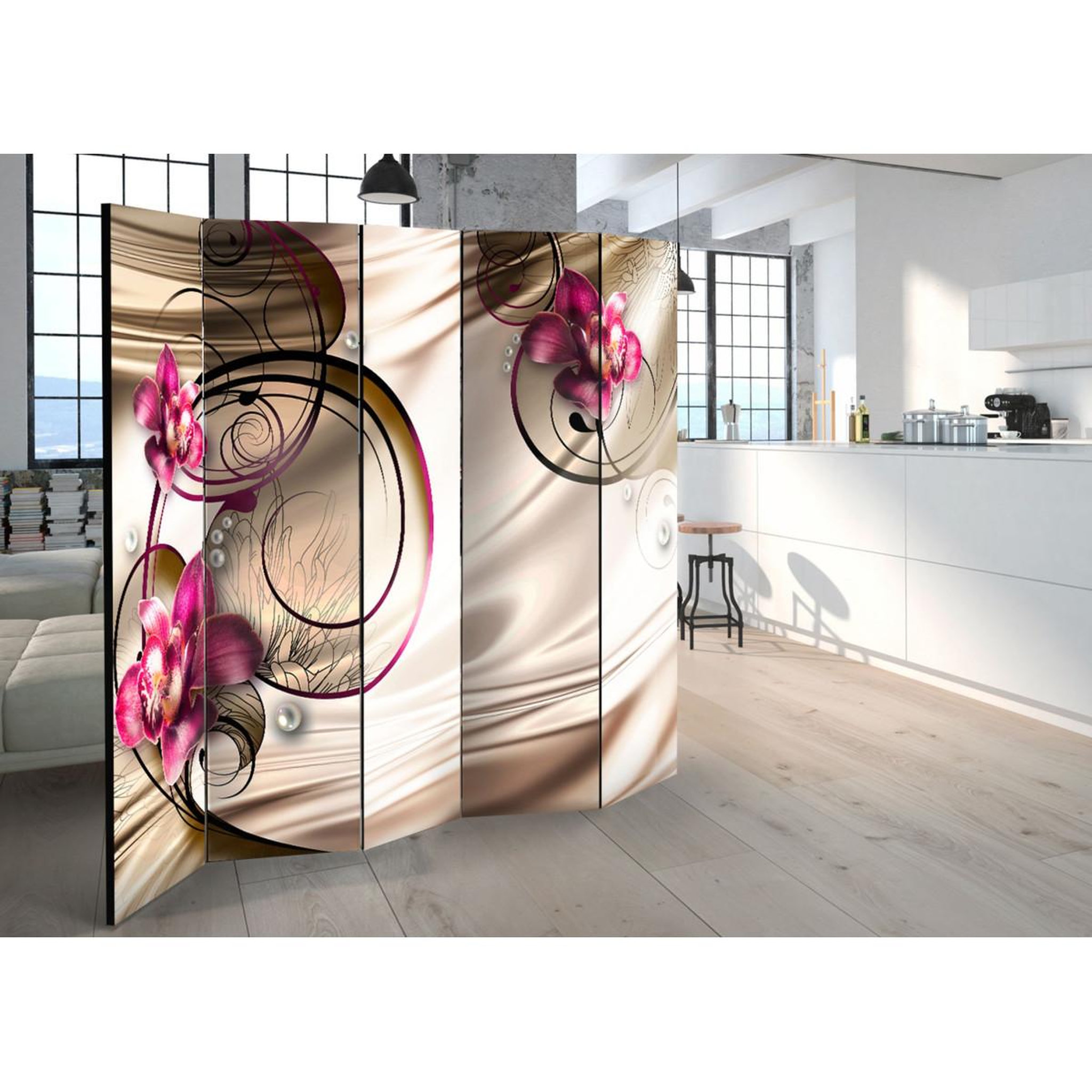 Voir la diapositive 2 : Paris Prix Paravent 5 volets  sweetness of elation  172x225cm