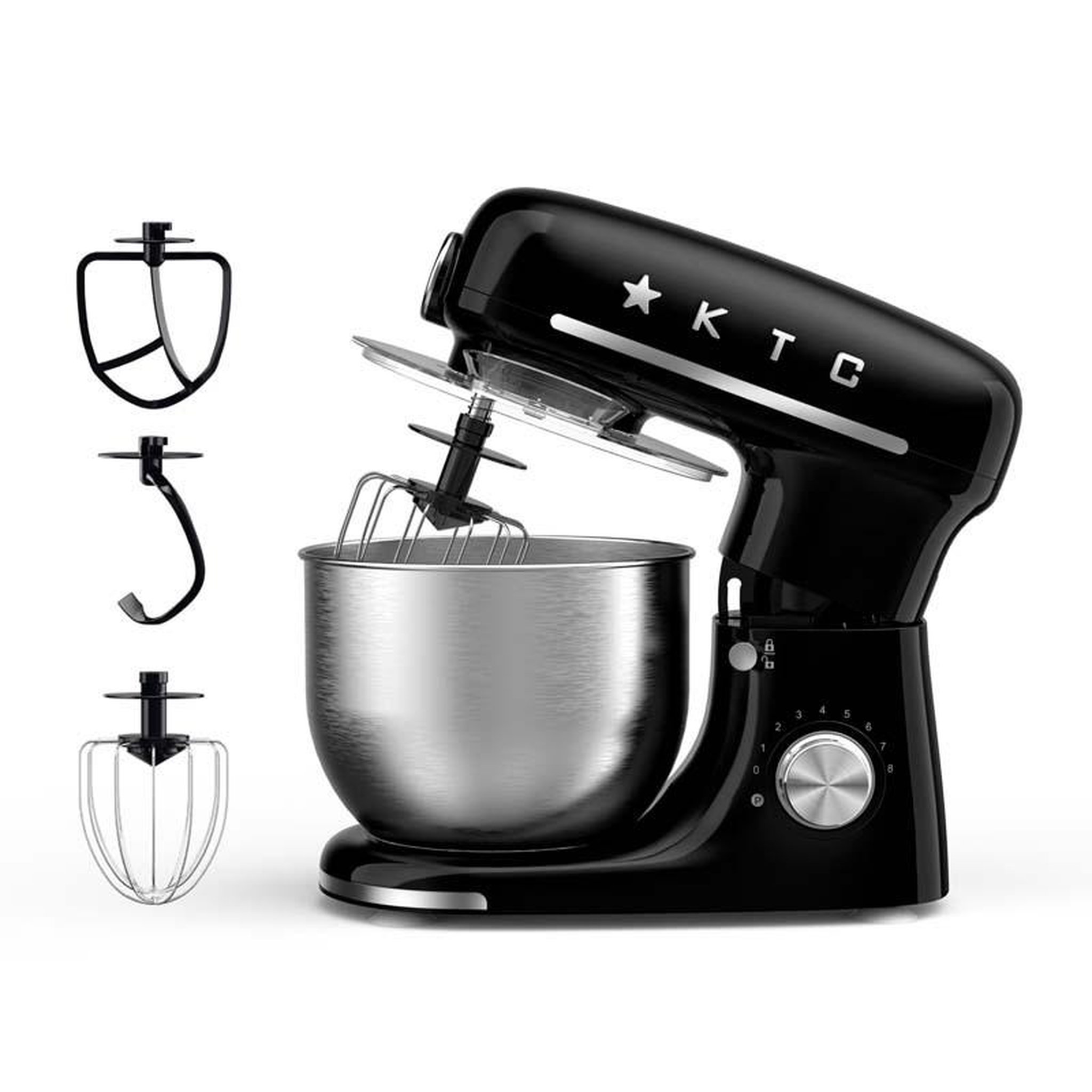 Voir la diapositive 3 : KITCHENCOOK Robot pétrin 5l inspiron black kitchencook