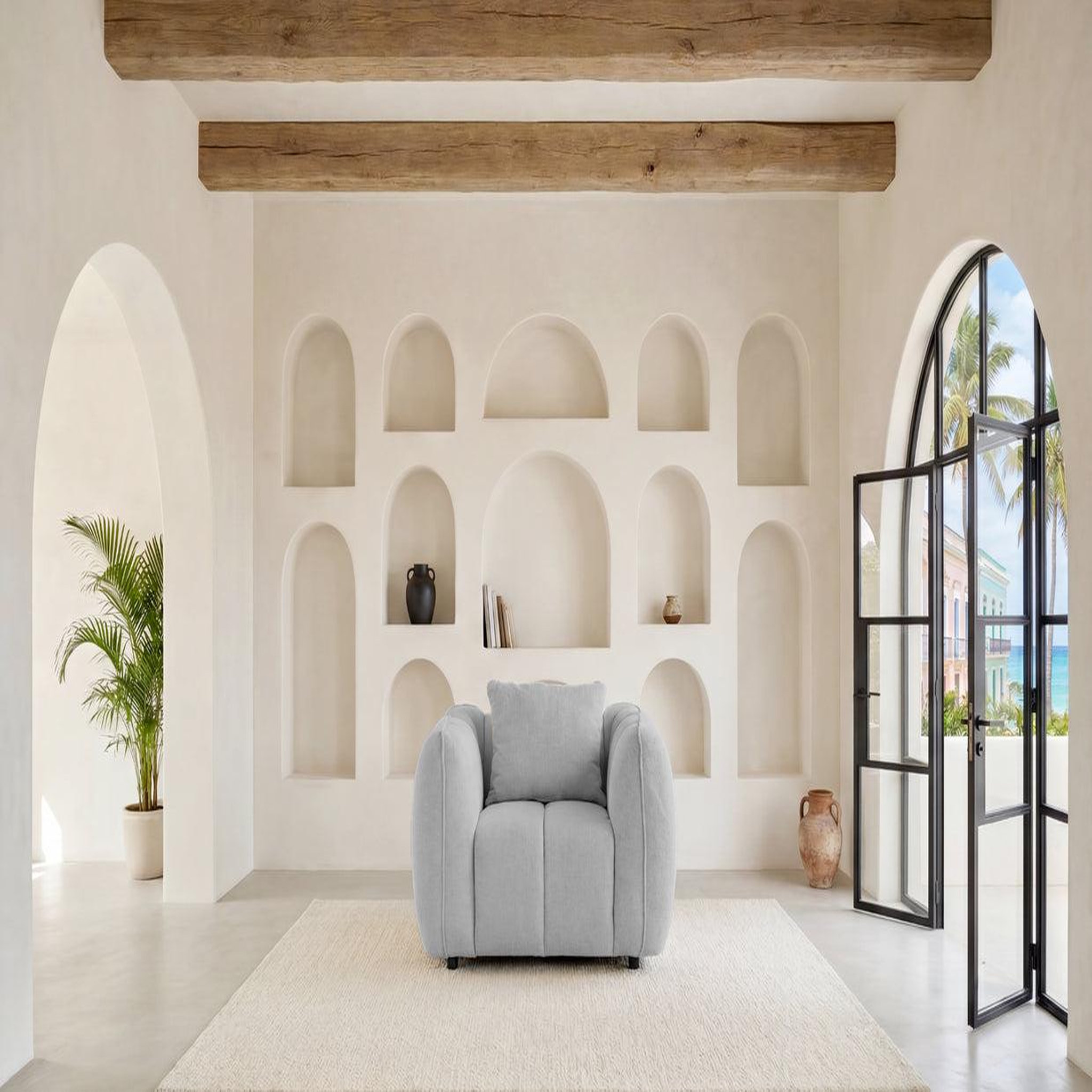 Voir la diapositive 3 : CASANOVA PARIS HAVANA - Fauteuil tissu lisse