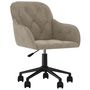 Voir la diapositive 2 : VIDAXL Chaise pivotante de bureau Gris clair Velours