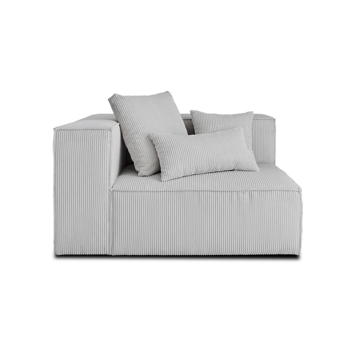 LISA DESIGN Colombine - module d'assise gauche - en velours côtelé