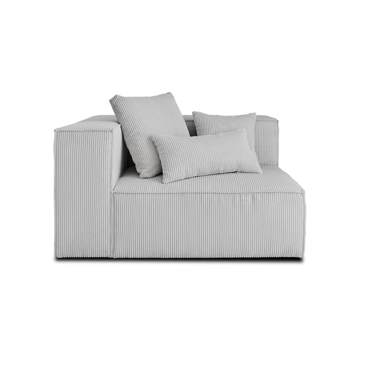 LISA DESIGN Colombine - module d'assise gauche - en velours côtelé