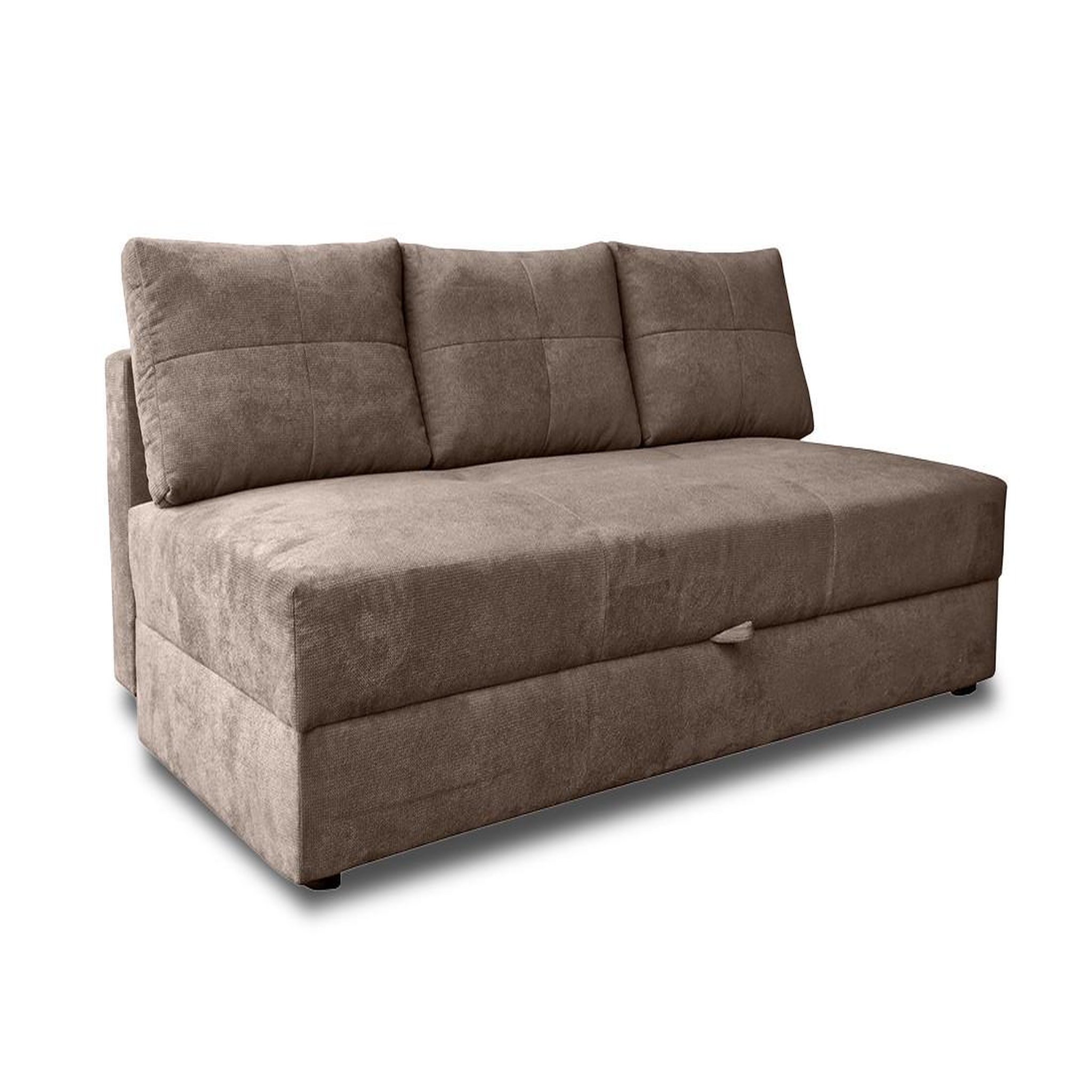 Voir la diapositive 2 : BEST MOBILIER Lucina - canapé droit 3 places - convertible avec coffre - en velours