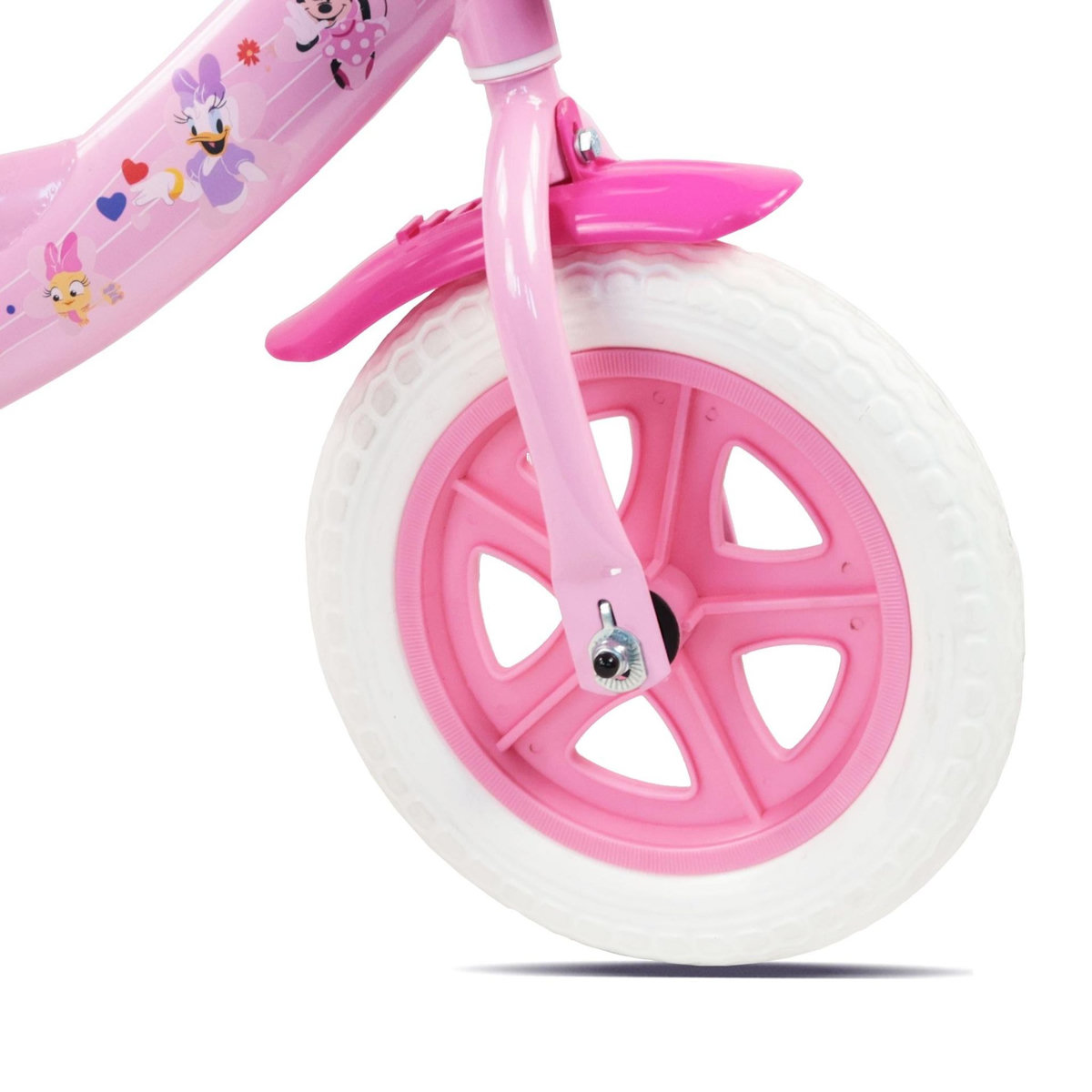 MINNIE Vélo enfant 10'' Minnie / Disney , 2 stabilisateurs amovibles, garde boues et panier avant ! Marque