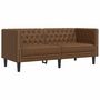 Voir la diapositive 5 : VIDAXL Ensemble de canape Chesterfield 2 pcs marron similicuir daim