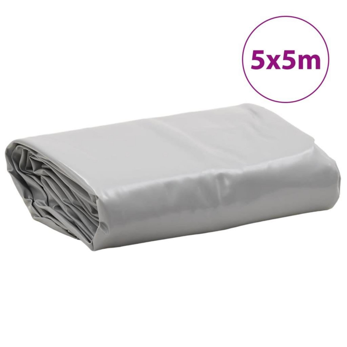 VIDAXL Bache gris 5x5 m 650 g/m²