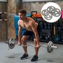 Voir la diapositive 2 : HOMCOM Disques de poids 2,5/2,5/5/5 Kg - 4 poids de musculation - dia. trou 5,4 cm - acier