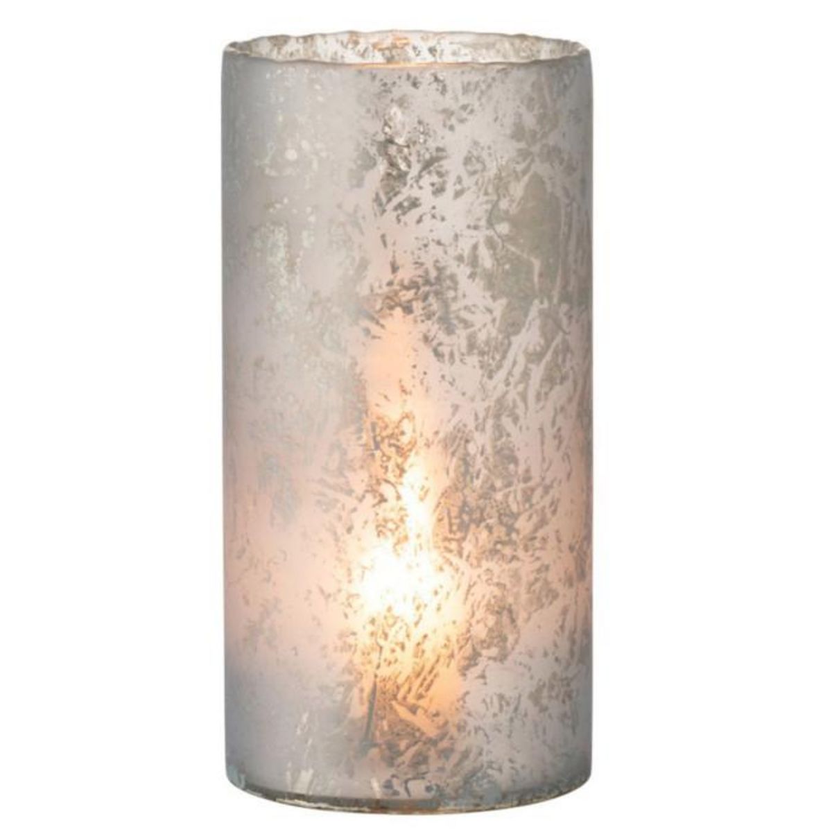 Paris Prix Photophore Design Rond Verre  Glace  36cm Bleu