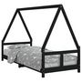 Voir la diapositive 2 : VIDAXL Cadre de lit pour enfants noir 80x200 cm bois de pin massif