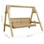 Voir la diapositive 5 : VIDAXL Balancelle de jardin bois de pin impregne 205x150x157 cm