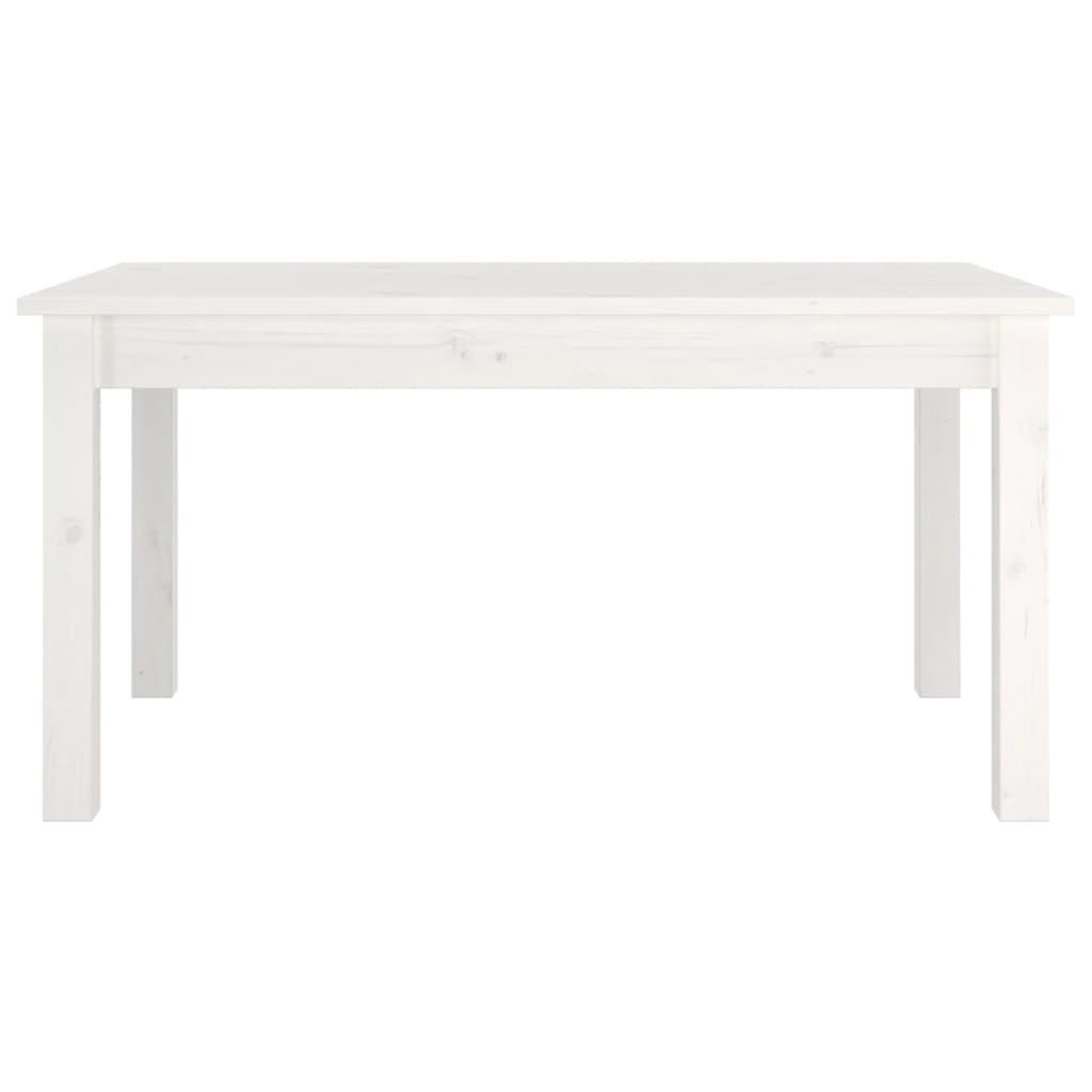 Voir la diapositive 3 : VIDAXL Table basse Blanc 80x50x40 cm Bois massif de pin